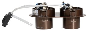 Sada 6 zapustených bodových svetiel tmavý bronz GU10 50mm 2-svetlá - Installa
