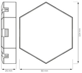 LED RGBW Stm. nástenné dekoračné svietidlo MAYA LED/1W/230V + diaľkové ovládanie