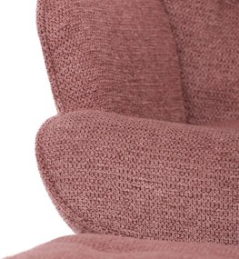 Kreslo ružové s podnožkou AK-303 PINK2