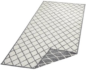 NORTHRUGS - Hanse Home koberce Kusový koberec Twin-Wendeteppiche 103118 grau creme – na von aj na doma - 80x250 cm