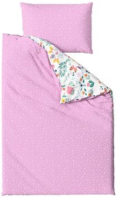 Krepové obliečky do postieľky Renforcé LUNETTA ružové Rozmer obliečky: 45 x 65 cm | 90 x 140 cm