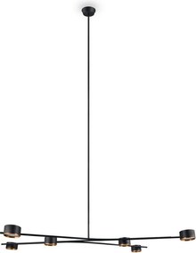 Čierne kovové závesné svietidlo Coda – Trio Select