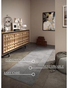 Sivý ručne tkaný vlnený behúň 80x250 cm Charlotte – Villeroy&amp;Boch