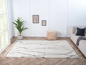 My Flair, Kusový koberec Moroccan Serenity weiß, 100x200, čiernobiela, obývacia izba