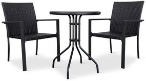Balkónový set Nina + 2x ratanová stolička Wicker Pat