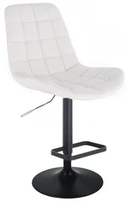 LuxuryForm DESIGN Barová stolička PARIS na čiernom tanieri - biela
