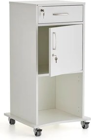 Rečnícky pult, 1 zásuvka, malá skrinka, biela