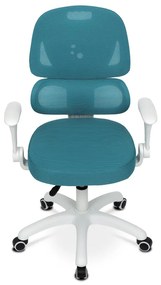 Detská pracovná stolička NANDU — sieť / látka, tyrkysová