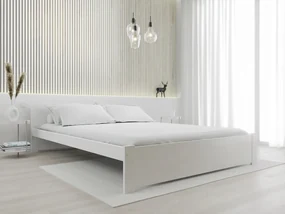 Posteľ IKAROS 180 x 200 cm, biela Rošt: S lamelovým roštom, Matrac: Bez matraca