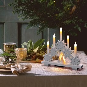 Solight 1v265 - LED Vianočný svietnik 5xLED/2xAA teplá biela