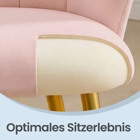 Jedálenská stolička  ružová / zlatá KDCB35099S101