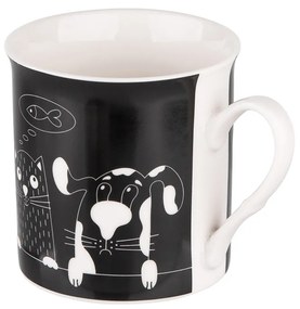 Altom Porcelánový hrnček Cool Friends, 250 ml, čierna