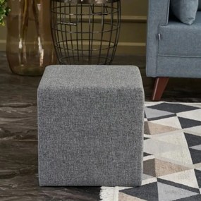 Taburet Kare Puf Grey