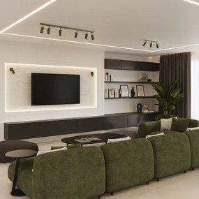 Sollux SL.1505 - Bodové svietidlo RING 6xGU10/10W/230V zelená