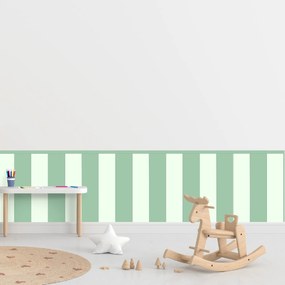 PIPPER. Textilná samolepiaca tapeta - Obdĺžnik - Mätová farba Farba: Kombinácia, Veľkosť: 60 cm