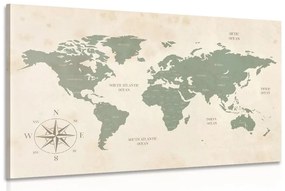 Obraz decentná mapa sveta - 60x40