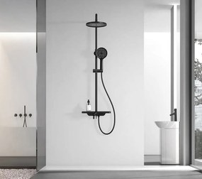 Aqualine Aqualine, MARCO sprchový stĺp s pákovou batériou, čierna matná, SL210B