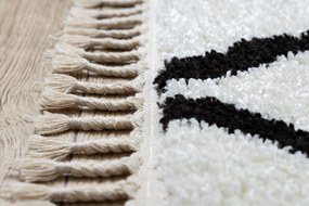 Behúň BERBER CROSS, biely, strapce