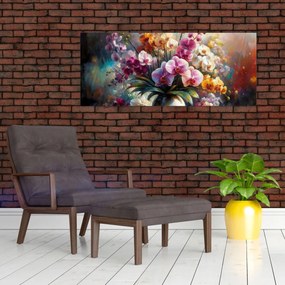 Obraz - Váza kvetov II. (120x50 cm)