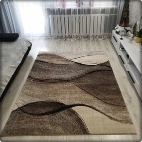 Dekorstudio Moderný koberec RIO vzor 443 hnedý Rozmer koberca: 140x190cm