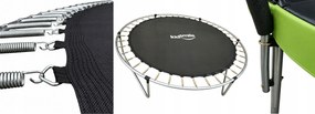 TRENDIE Trampolína s vnútornou sieťou 252 cm zelená + rebrík