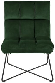 Zelené zamatové kreslo Alba – Actona