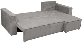 Svetlosivá rohová pohovka SMART COSARO, obojstranná + 2 vankúšiky ZADARMO