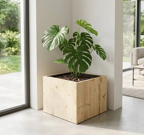 AMADEA Drevený obal s kvetináčom, 33x33x24cm Český výrobok