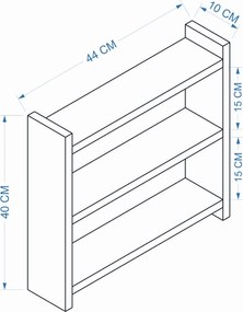 Policový kuchyňský organizér KINIE I. antracitový