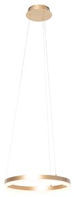 Dizajnové závesné svietidlo zlaté 40 cm vrátane LED s 3-stupňovým stmievaním - Anello