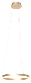 Dizajnové závesné svietidlo zlaté 40 cm vrátane LED s 3-stupňovým stmievaním - Anello