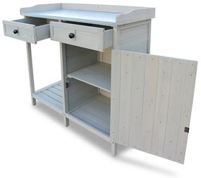 Habau Záhradný stôl na presádzanie rastlín, 98 x 48 x 95 cm, sivý  (100343143)