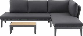 Sunfun Maja Sada lounge nábytku, 3 ks, hliník, sivá