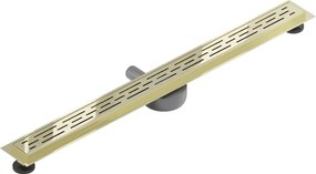 Mexen Flat 360°, nerezový sprchový žľab vzor M01 80 cm, zlatá lesklá, 1520080-40