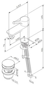Umývadlová batéria AM.PM X-Joy S FXB82100 jednopáková s odtokovým ventilom, chróm