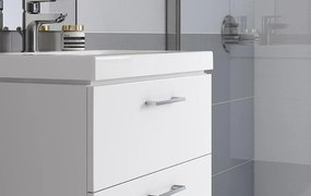 Cersanit Lara Como 50, závesná skrinka 50x40cm + keramické umývadlo, biela lesklá, S801-146-DSM