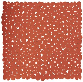 Spirella Protiskluzová podložka do sprchy GALETS,terakota, 53 x 53 cm