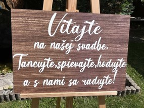 Svadobná uvítacia tabuľa - Stojan na tabu&#x13E;u