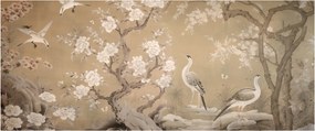 Obraz - Kreslená japonská krajina (120x50 cm)