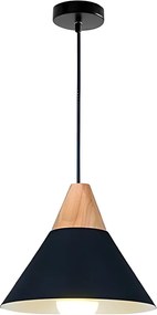 Toolight Toolight, stropné svietidlo 1xE27, SCANDI C, čierna matná-hnedá, OSW-00104