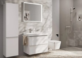 Hansgrohe Tecturis E, páková umývadlová batéria 150 Fine CoolStart EcoSmart+ s odtokovou garnitúrou Push-Open, biela matná, HAN-73040700