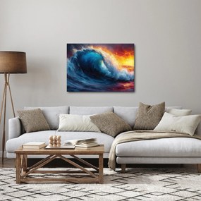 Obraz - Vlna v západu slnka (70x50 cm)