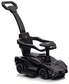 Lean Toys Detské odrážadlo Lamborghini QLS-996T s rúčkou - čierne