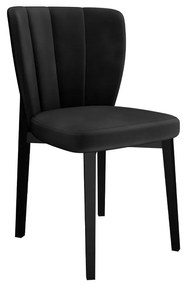 Moderná čalúnená stolička ST106, Dostupné poťahy: Baloo 2086, Farby: čierna