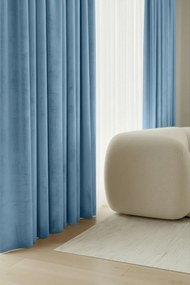 Velúrový záves SOFT VELVET svetlomodrý Rozmer: 140x300 cm
