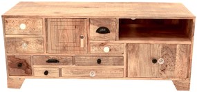 furniture-nabytek.cz - Rustikální tv stolek z dřeva mango 120x50X45