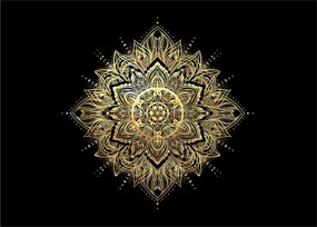 Sklenený obraz - Mandala bohatstvo (70x50 cm)