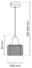 Luster na lanku LUMI 1xG9/8W/230V
