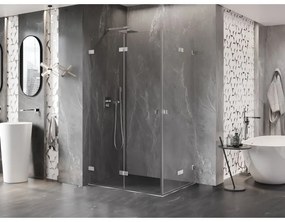 Mexen Lunar-F Duo, skladací sprchový kút 90 x 85 cm, 8mm číre sklo, chrómový profil, 836-090L-085P-01-00