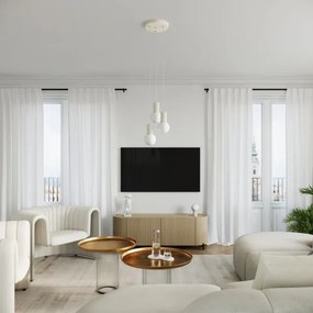 Sollux SL.1721 - Stolná lampa HALO 1xG9/8W/230V pr. 12 cm krémová